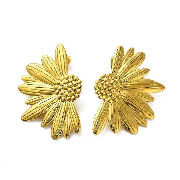 Sunflower 304 Stainless Steel Stud Earrings for Women
