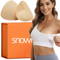 Snowy Double Sided Sticky Bra Inserts ,Reusable Push Up Lift Self-Adhesive Pads for Strapless, Bikini, Swimsuit, and Sports B...
