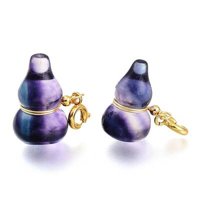 Carved Natural Fluorite Pendants