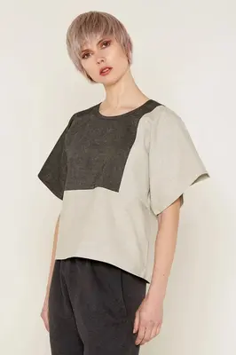 Mars Top (Grey and Beige) | size: XL
