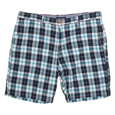 TOMMY HILFIGER Mens Chino Shorts Blue Check XL W40