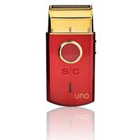 StyleCraft Uno Mini Shaver - Professional Single Foil Cordless Shaver with High Torque Motor in Red and Velvet Travel Case St...