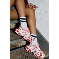 AZALEA WANG SELIE RED FLAT SNEAKER