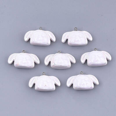 Handmade Porcelain Puppy Pendants