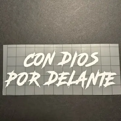 Con Dios Por Delante Decal - Original Mexican Decorative Decal for Home or Event Use Stickers Ornaments Vehicle Exterior Deco...