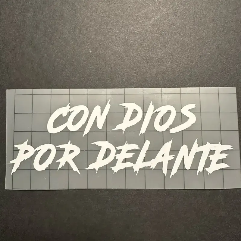 Con Dios Por Delante Decal - Original Mexican Decorative Decal for Home or Event Use Stickers Ornaments Vehicle Exterior Deco...