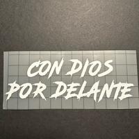 Con Dios Por Delante Decal - Original Mexican Decorative Decal for Home or Event Use Stickers Ornaments