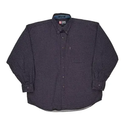 Chaps Ralph Lauren Patterned Shirt - XL Navy Cotton