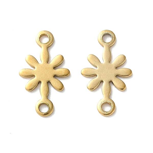 304 Stainless Steel Flower Connector Charms