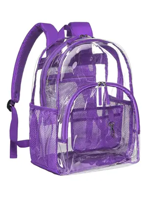 Clear Transparent Pvc Backpack, Large Capacity Backpack, Duty Transparent Backpack for School, Work, Travel, Unisex