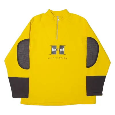 CACTUS Mens Sweatshirt Yellow 1/4 Zip S