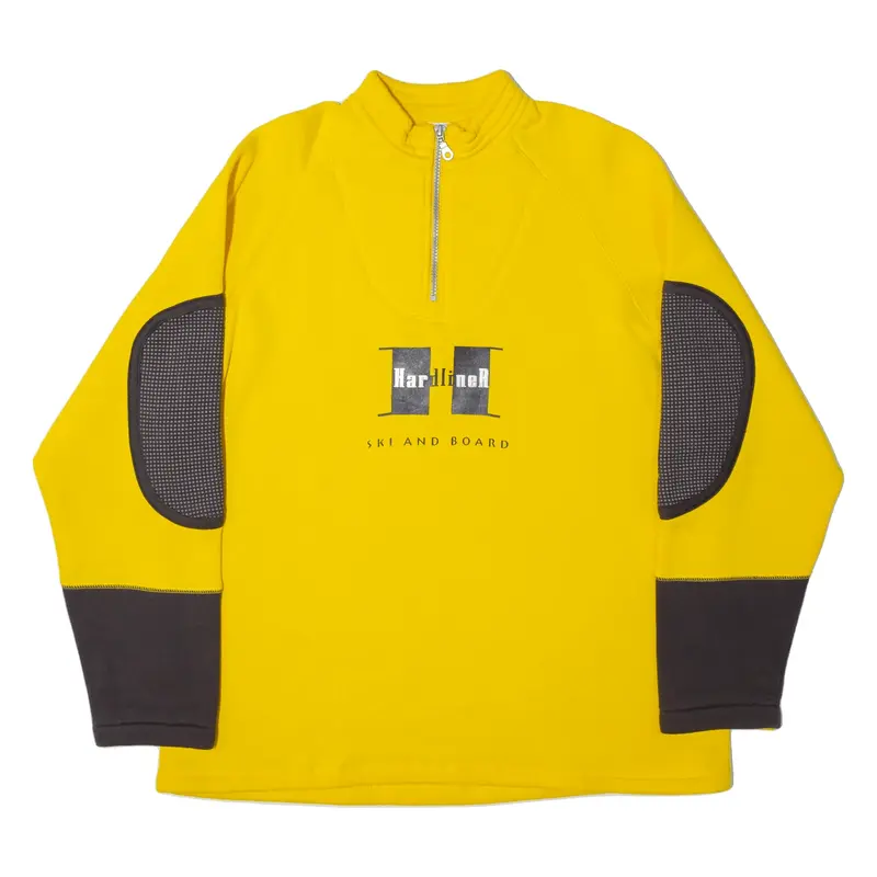 CACTUS Mens Sweatshirt Yellow 1/4 Zip S