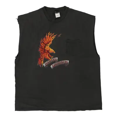 Wisconsin Harley Davidson Graphic Vest - 2XL Black Cotton