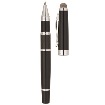 25 Promotional Bettoni Caserta Rollerball Pen & Stylus - Carbon ...