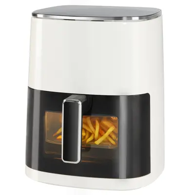 Sweet Furniture Plus Air Fryer 6 Quart Capacity with Window Square Air Fryer 12-in-1 Air Fry, Roast, Reheat, Dehydrate, Bake,...