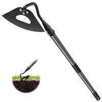 Hardened Hollow Hoe with Adjustable Handle -Heavy Duty Garden Hoes for Weeding Loosening Soil Digging Planting Ridging, Handy...