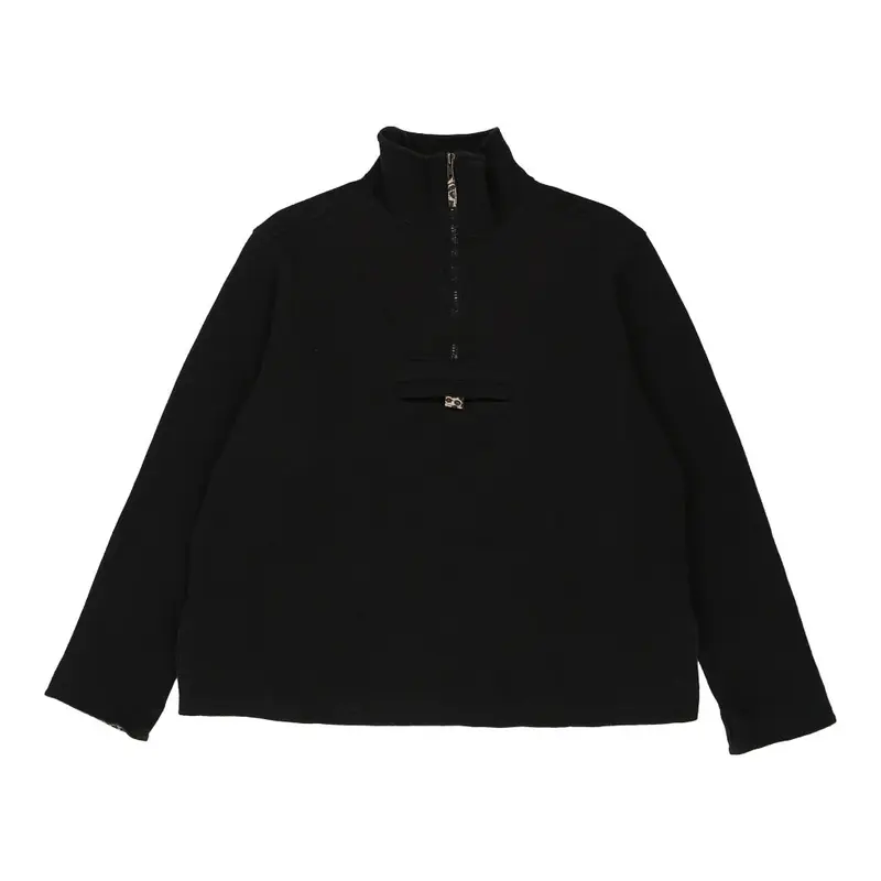 Lee 1/4 Zip - XL Black Cotton Blend