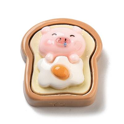Pig Theme Opaque Resin Cabochons