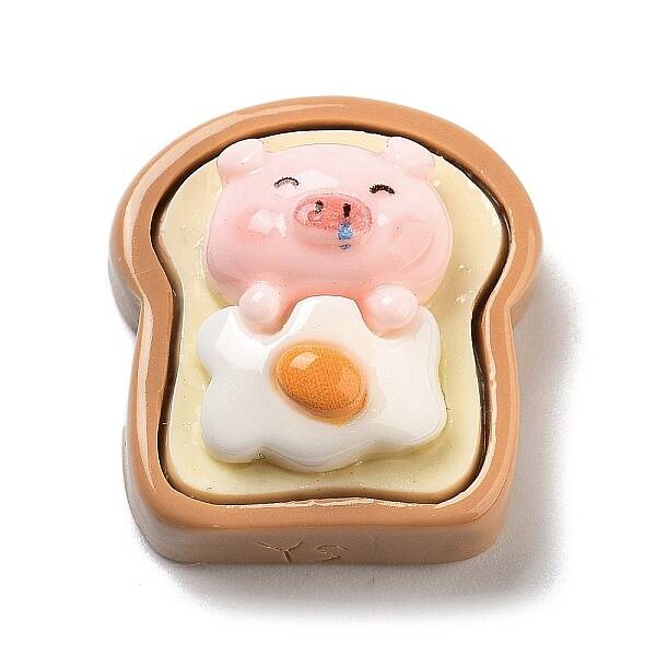 Pig Theme Opaque Resin Cabochons
