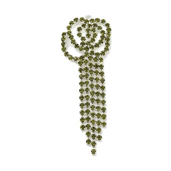 Brass Rhinestone Pendants