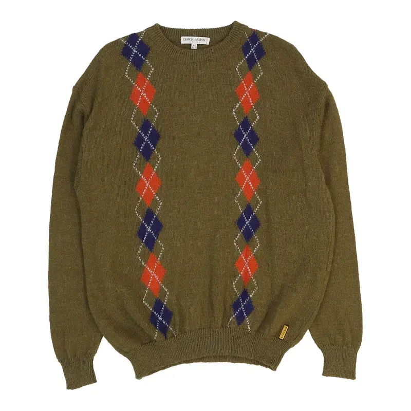 Age 13 Giorgio Armani Jumper - Large Green Acrylic Blend | Size: large