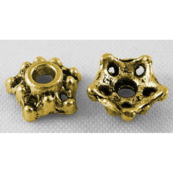 Tibetan Style Alloy Bead Caps