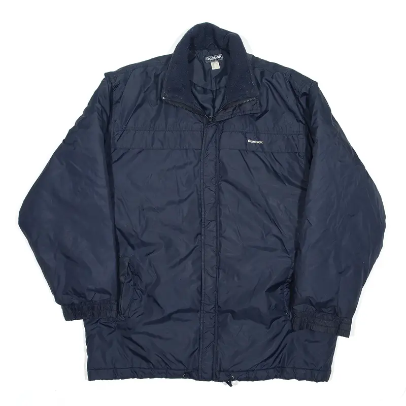 REEBOK Insulated Shell Jacket Blue Nylon Mens S