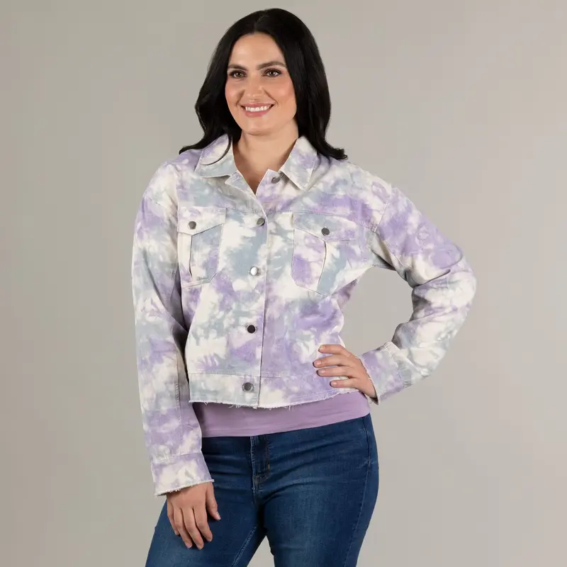 Tie-Dye Trucker Jacket - S