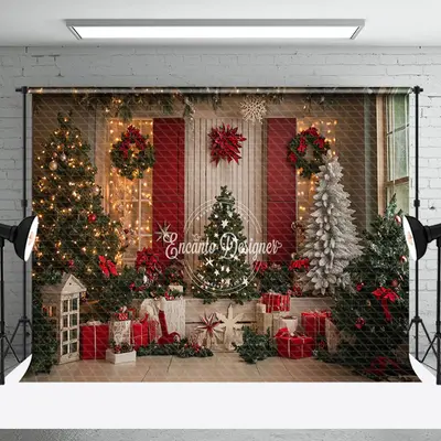 Aperturee Night Lighted Festive Christmas Vibe Trees Backdrop | Winter Wonderland Backdrop | Christmas Background Photography...