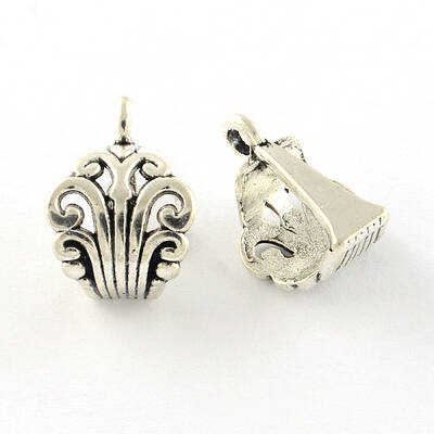 Flower Tibetan Style Alloy Tube Bails
