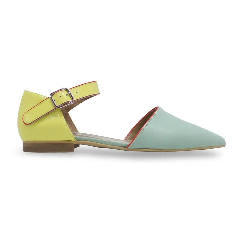 Fly London SARJ266FLY Kaiser Leather Women's Casual Shoes - Spearmint Lemon Scarlet - Size:US 9-9.5 Women