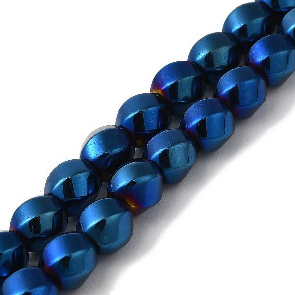 Electroplated Synthetic Magnetic Hematite Beads Strands