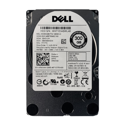 0F9KW8 Dell 300GB 6Gb/s SAS 10000 2.5-Inch Hard Drive
