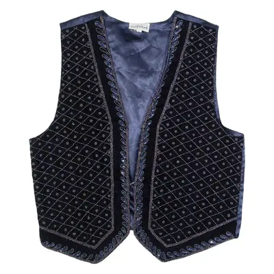 Womens Waistcoat Blue Strapless Viscose L