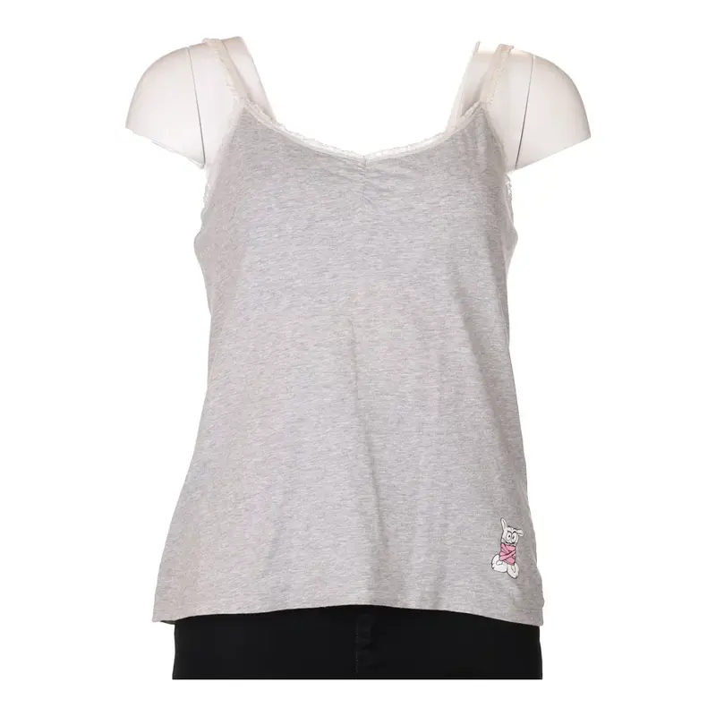 O Zname Cami Top - XL Grey Cotton