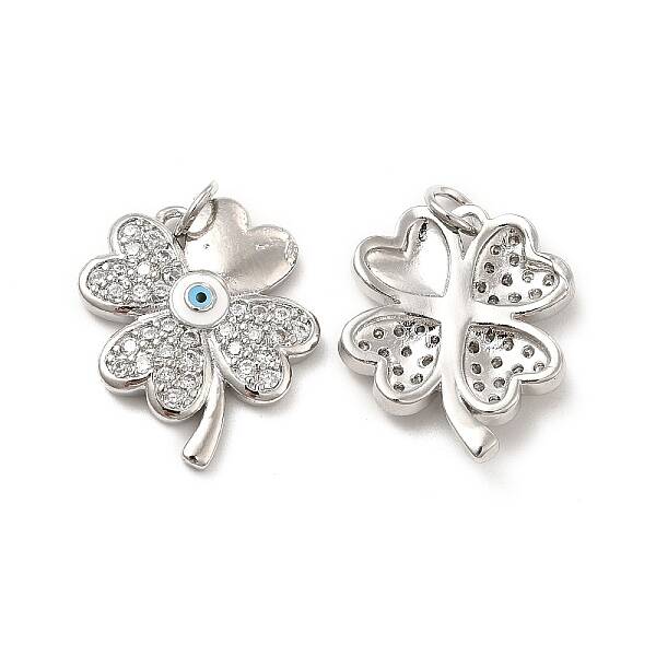Brass Micro Pave Cubic Zirconia Pendants