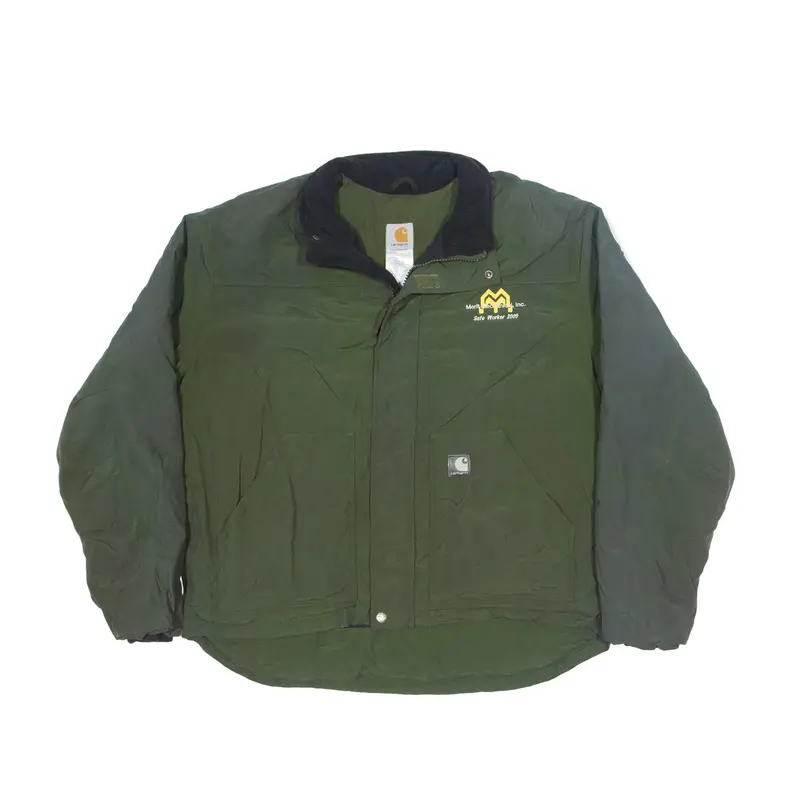 CARHARTT Insulated Workwear Jacket Green Nylon Mens L