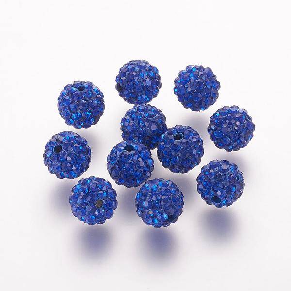 Polymer Clay Rhinestone Beads