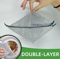 12/24/36 Counts Dishwashing Rags, double-layer , Multipurpose Non-Scratch Wire Dishcloths for Wet and Dry Use, Reusable Wire ...
