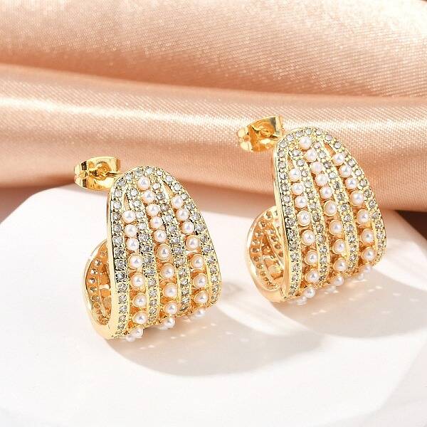 Brass Stud Earrings