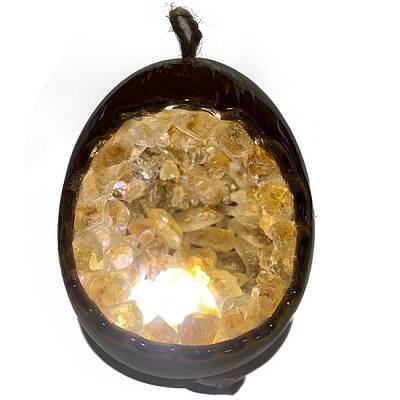 Dragon Egg Citrine Hanging Lamp