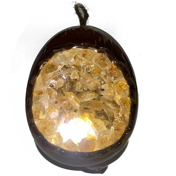 Dragon Egg Citrine Hanging Lamp