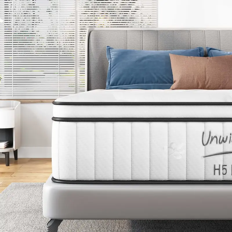 Soges Hybrid Mattress in a Box - Medium Firm Pressure Relief with Edge Support & Motion Isolation - Fiberglass-Free Memory Fo...