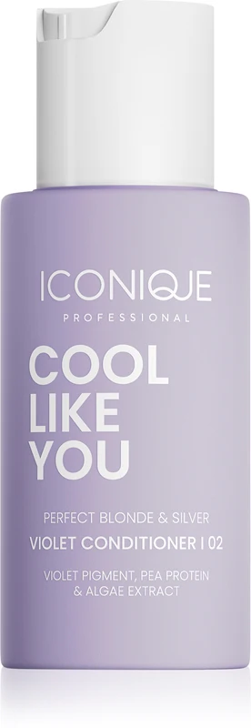 ICONIQUE Professional COOL LIKE YOU Perfect Blonde & Silver Violet neutralizing conditioner for yellow tones 70 ml