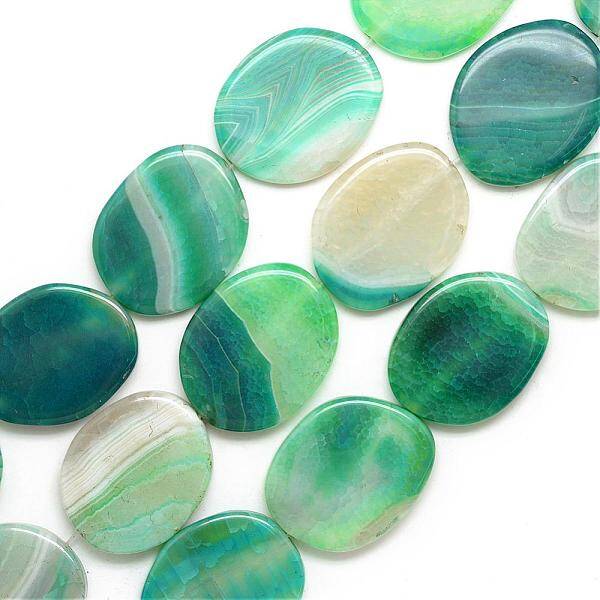 Natural Striped Agate/Banded Agate Beads Strand