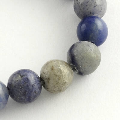 Round Dyed & Heated Natural Blue Aventurine Beads Strands