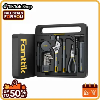 Fanttik S1 NEX Studio Electric Screwdriver Tool Kit, 3 Torque Settings, Max 6N.m, 10 Magnetic Bits, 7 Types Tools, Hex Keys, ...