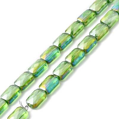 Transparent Electroplate Glass Beads Strands