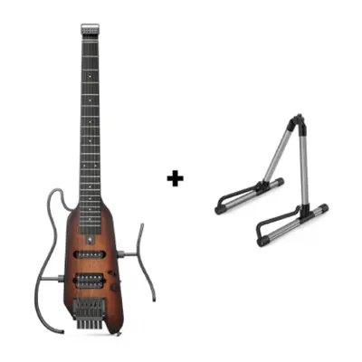 Donner HUSH™ X Electric Guitar - Sunburst / Guitar+Stand