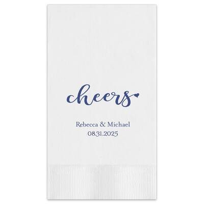 Wedding Cheers Guest Towel - Printed
